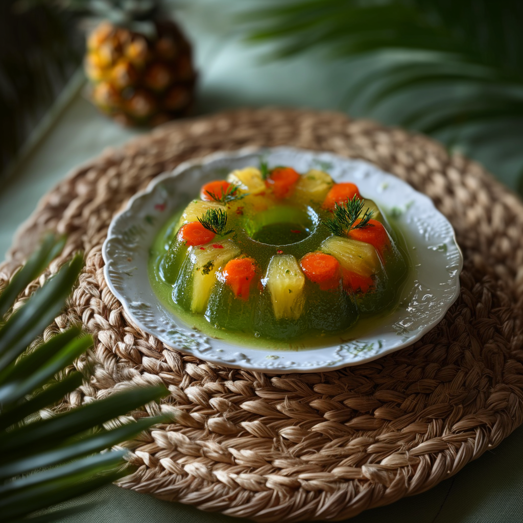 photo of Green Jell-O with Pineapple and Carrots